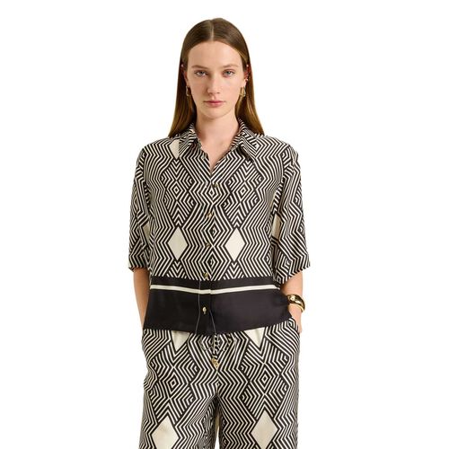 Veronika Maine Geo Tile Border Shirt